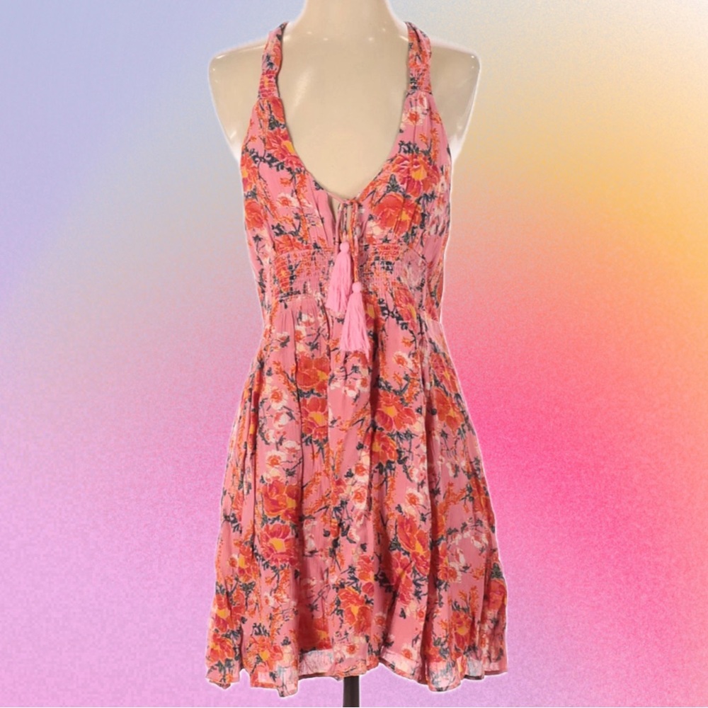 Free People Pink Floral Dress Size Small